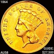 1864 $3 Gold Piece