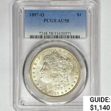 1897-O Morgan Silver Dollar PCGS AU58
