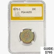 1875-S Twenty Cent Piece PGA AU55