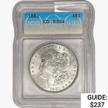 1881 Morgan Silver Dollar ICG MS64