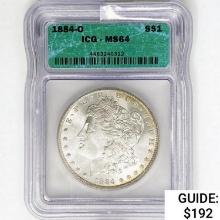 1884-O Morgan Silver Dollar ICG MS64