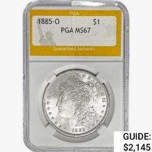 1885-O Morgan Silver Dollar PGA MS67