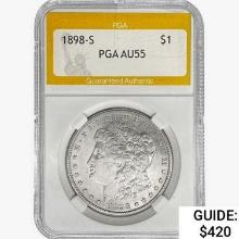 1898-S Morgan Silver Dollar PGA AU55