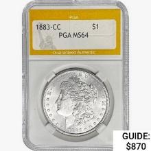 1883-CC Morgan Silver Dollar PGA MS64