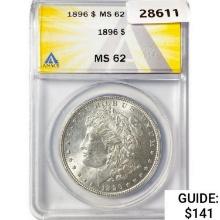 1896 Morgan Silver Dollar ANACS MS62