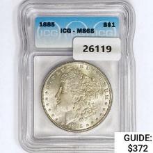 1885 Morgan Silver Dollar ICG MS65