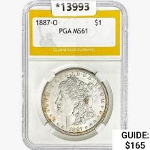 1887-O Morgan Silver Dollar PGA MS61