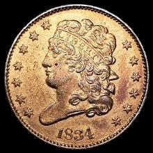 1834 Classic Head Half Cent CLOSELY UNCIRCULATED