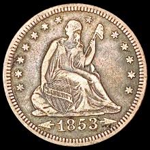 1853 A+R Seated Liberty Quarter LIGHTLY CIRCULATED