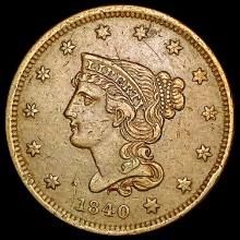 1840 Braided Hair Large Cent CLOSELY UNCIRCULATED