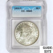 1900-O Morgan Silver Dollar ICG MS65