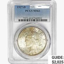1927-D Silver Peace Dollar PCGS MS63