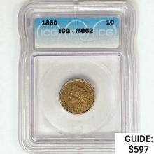 1860 Indian Head Cent ICG MS62