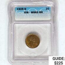 1925-D Wheat Cent ICG MS63 BR