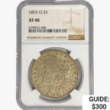 1891-O Morgan Silver Dollar NGC XF40