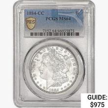 1884-CC Morgan Silver Dollar PCGS MS64