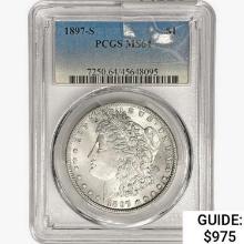 1897-S Morgan Silver Dollar PCGS MS64