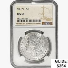 1887-O Morgan Silver Dollar NGC MS61