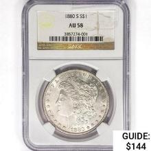 1880-S Morgan Silver Dollar NGC AU58