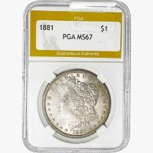 1881 Morgan Silver Dollar PGA MS67