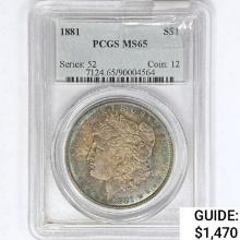 1881 Morgan Silver Dollar PCGS MS65