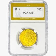 1914 $10 Gold Eagle PGA MS61