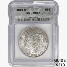 1885-O Morgan Silver Dollar ICG MS64