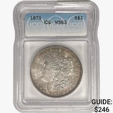 1879 Morgan Silver Dollar ICG MS63