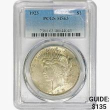 1923 Silver Peace Dollar PCGS MS63