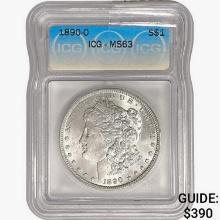 1890-O Morgan Silver Dollar ICG MS63