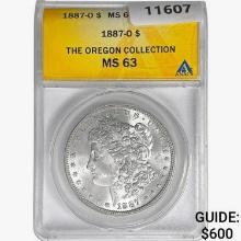 1887-O Morgan Silver Dollar ANACS MS63