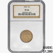 1872 Shield Nickel NGC PF64