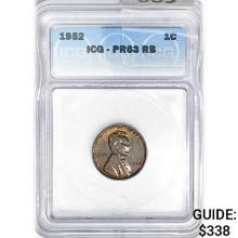 1952 Wheat Cent ICG PR63 RB