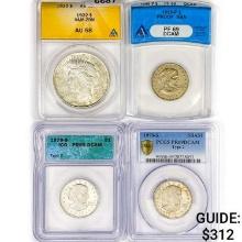 [4] Silver Dollars  PF/AU 1922-1999