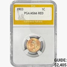 1903 Indian Head Cent PGA MS66 RED