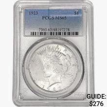 1923 Silver Peace Dollar PCGS MS65