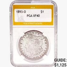 1893-O Morgan Silver Dollar PGA XF40