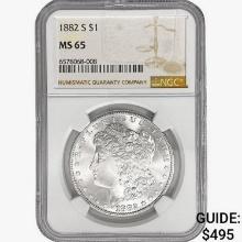 1882-S Morgan Silver Dollar NGC MS65