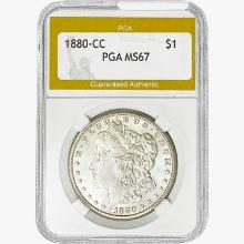 1880-C Morgan Silver Dollar PGA MS67