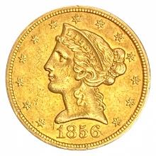 1856-S $5 Gold Half Eagle