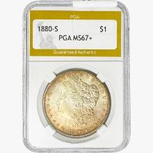 1880-S Morgan Silver Dollar PGA MS67+