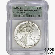 1989-S Silver Eagle ICG PR69 DCAM