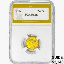 1902 $2.50 Gold Quarter Eagle PGA MS66