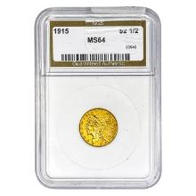 1915 $2.50 Gold Quarter Eagle NGS MS64