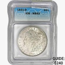 1921-D Morgan Silver Dollar ICG MS62