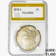 1878-S Morgan Silver Dollar PGA MS66