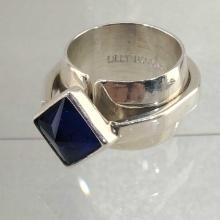 Lilly Barrack Sterling Silver & Blue Stone Ring