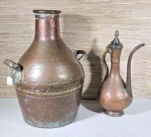 2 Vintage Copper Vessels