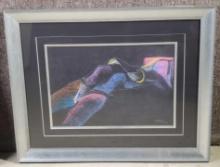 Helmut Preiss Pastel Figural Abstract Drawing