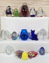 15 Art Glass Paperweights